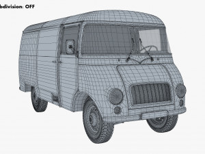 generic retro cargo van v 4 Model 3D