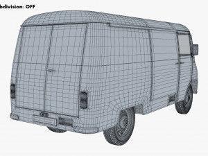 generic retro cargo van v 4 Model 3D