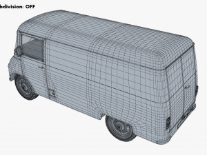 generic retro cargo van v 4 Model 3D