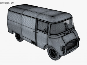 generic retro cargo van v 4 Model 3D