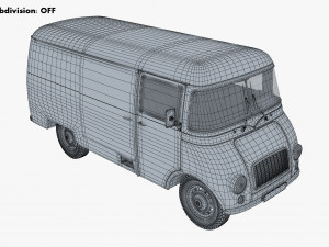 generic retro cargo van v 4 Model 3D