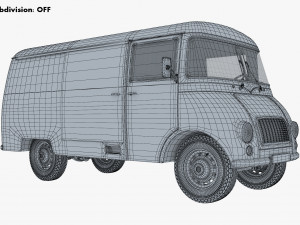 generic retro cargo van v 4 Model 3D