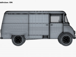 generic retro cargo van v 4 Model 3D