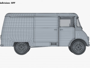 generic retro cargo van v 4 Model 3D