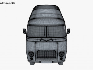 generic retro cargo van v 4 Model 3D