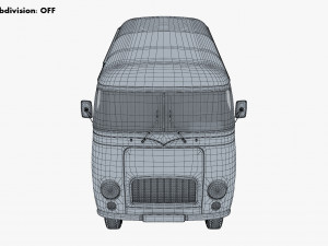 generic retro cargo van v 4 Model 3D