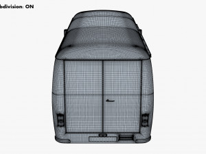 generic retro cargo van v 4 Model 3D