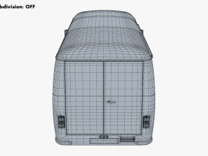 generic retro cargo van v 4 Model 3D