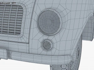 generic retro cargo van v 4 3D Model