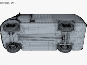 generic retro cargo van v 4 Model 3D