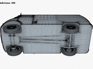 generic retro cargo van v 4 3D Model