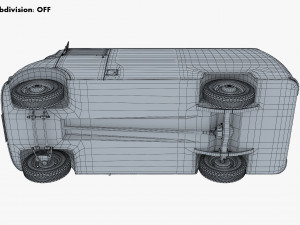 generic retro cargo van v 4 Model 3D