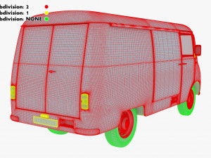 generic retro cargo van v 4 Model 3D