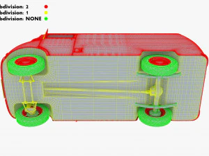 generic retro cargo van v 4 3D Model