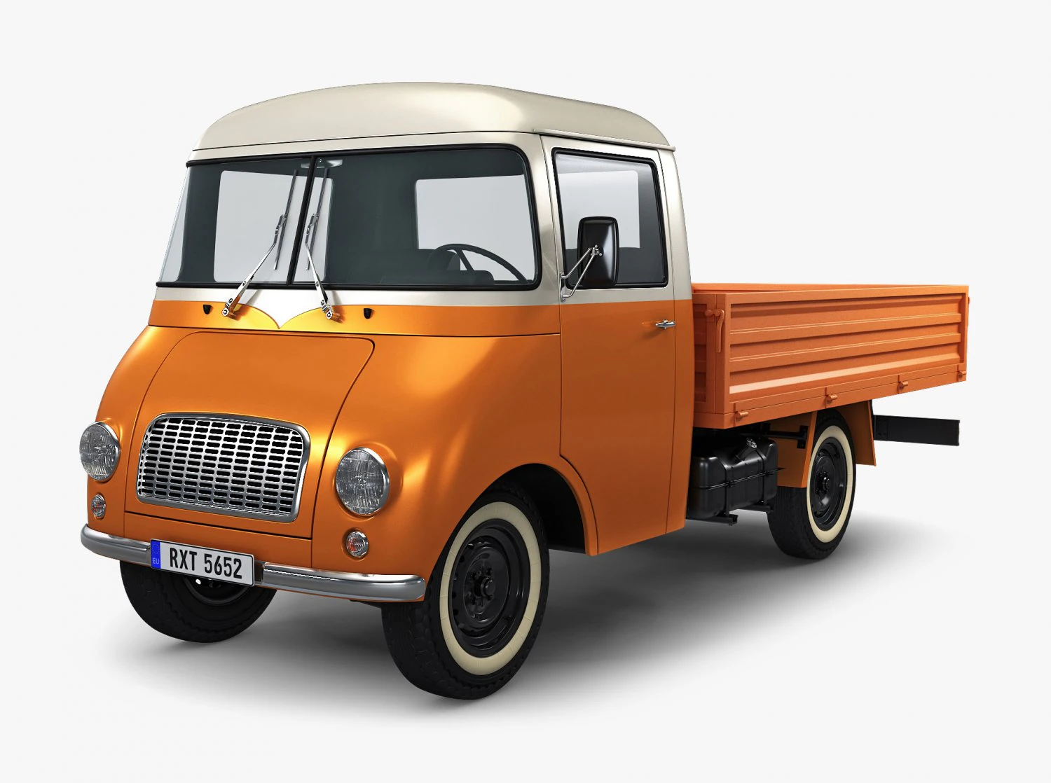 Generic Retro Light Duty Truck M 2 3D Model .c4d .max .obj .3ds .fbx .stl .blend 