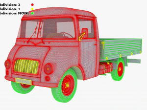 Generic Retro Light Duty Truck M 2 3D Model