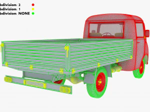 Generic Retro Light Duty Truck M 2 3D Model