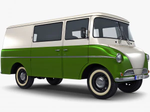 Generic Retro Cargo Van M 1 3D Model