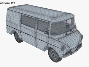 Generic Retro Cargo Van M 1 3D Model