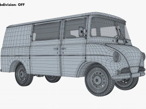 Generic Retro Cargo Van M 1 3D Model