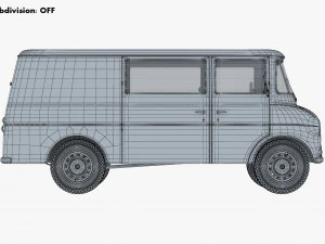Generic Retro Cargo Van M 1 3D Model