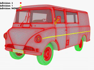 Generic Retro Cargo Van M 1 3D Model
