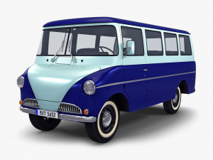 Generic Retro Passenger Van M 1 3D Model