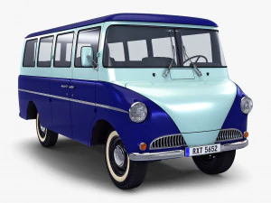 Generic Retro Passenger Van M 1 3D Model