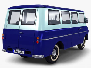 Generic Retro Passenger Van M 1 3D Model