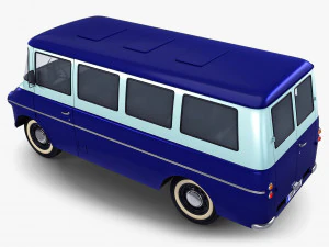 Generic Retro Passenger Van M 1 3D Model