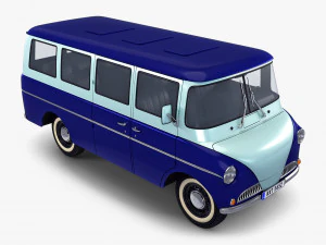 Generic Retro Passenger Van M 1 3D Model