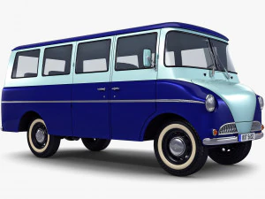 Generic Retro Passenger Van M 1 3D Model