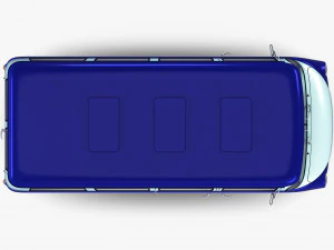 Generic Retro Passenger Van M 1 3D Model