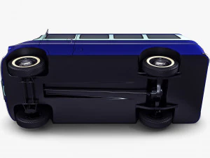 Generic Retro Passenger Van M 1 3D Model