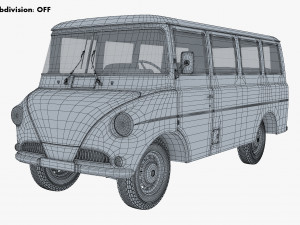 Generic Retro Passenger Van M 1 Modelo 3D