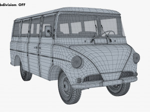 Generic Retro Passenger Van M 1 Modelo 3D