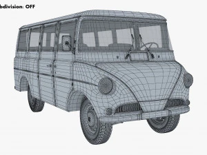 Generic Retro Passenger Van M 1 3D Model