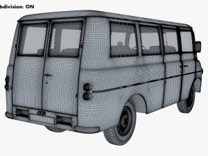 Generic Retro Passenger Van M 1 3D Model
