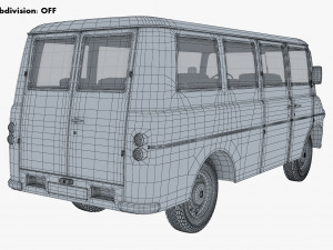 Generic Retro Passenger Van M 1 Modelo 3D