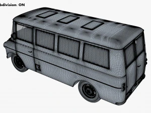 Generic Retro Passenger Van M 1 3D Model