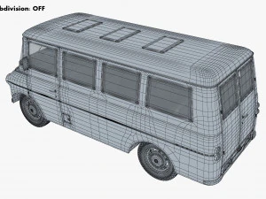 Generic Retro Passenger Van M 1 3D Model