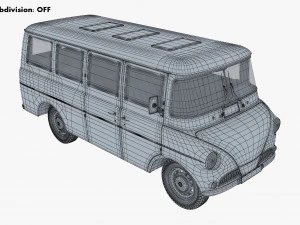 Generic Retro Passenger Van M 1 3D Model
