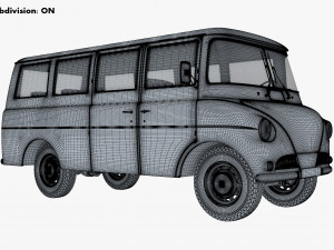 Generic Retro Passenger Van M 1 Modelo 3D