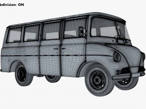Generic Retro Passenger Van M 1 3D Model