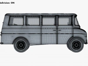 Generic Retro Passenger Van M 1 3D Model
