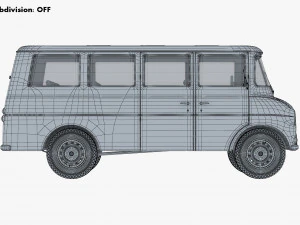 Generic Retro Passenger Van M 1 3D Model