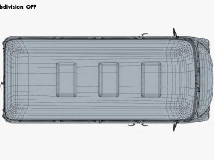 Generic Retro Passenger Van M 1 3D Model