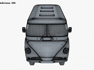 Generic Retro Passenger Van M 1 3D Model