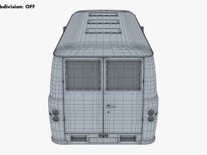 Generic Retro Passenger Van M 1 3D Model