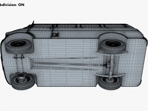 Generic Retro Passenger Van M 1 3D Model